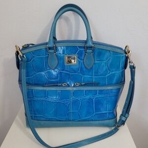 Dooney and Bourke Electric Blue Crossbody Satchel